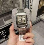 Cartier Tank Francaise Quartz Movement 316L Steel 30.5*36.7/27*32/21.2*25.7MM Silver Strap Watch